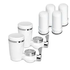 CHEF MASTER - 2 Filtros de Agua para Grifo 7 Niveles Filtrado+ 4 Repuestos
