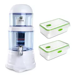 CHEF MASTER - Filtro de Agua + 2 Recipientes para Cocina Tapper Verde