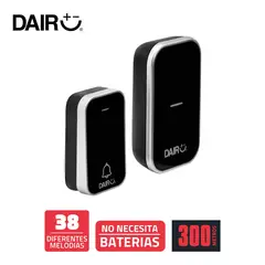 DAIRU - Timbre Inalámbrico Eléctrico Kinetiko 300M Negro