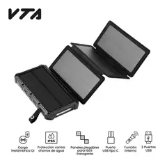 VTA PLUS - Power Bank Solar De 20.000 Ma Ip65 Función Linterna