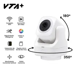 VTA PLUS - Cámara Wifi Con Movimiento 3K Asistentes Voz Blok