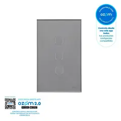 VTA PLUS - Interruptor Triple Inteligente Connect Iot Plata