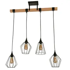 DESIGNERS LIGHTING - Lámpara Colgante Color Negro 4l E27 40w