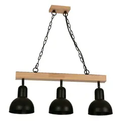 DESIGNERS LIGHTING - Lámpara Colgante Color Negro 3l E27 40w