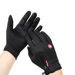 GENERICO - Guantes Táctiles Invierno Semi Impermeables Negro S