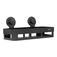 BOCCHERINI - Repisa Organizador de baño rectangular Vento Negro