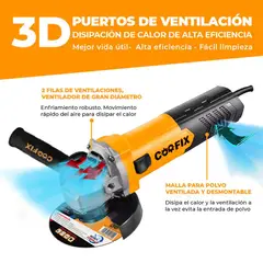 SODIMAC - Pulidora Certificada Angular 4 1/2 Pulgadas 750W + Discos de Corte Coofix