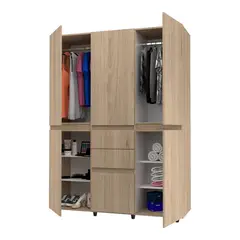 INVAL - Armario Florida 200X150X50 Cm Arena Blanco