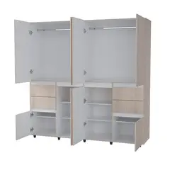 INVAL - Armario Alban 200X200X51.5 Cm Arena Blanco