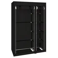 52 BITS - Closet Armario Desarmable 2 Espacios Color Negro