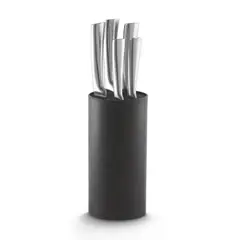 UNIVERSAL - Juego de Cuchillos Platino Elite en Acero + Base