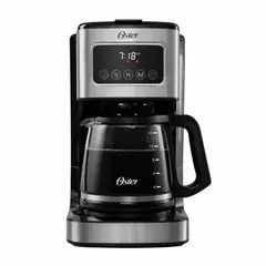 OSTER - Cafetera 12 Tazas Pantalla Táctil Programable Negro
