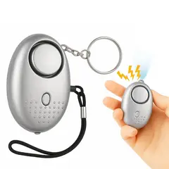 GENERICO - Alarma de Seguridad Personal 130db Linterna Plateado