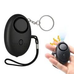 GENERICO - Alarma de Seguridad Personal 130db Linterna Negro