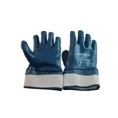MAVERICK - Guantes De Seguridad Nitrilo Azul Con Acabado Rugoso Talla L