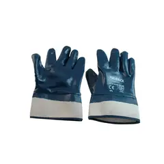 MAVERICK - Guantes De Seguridad Nitrilo Azul Con Acabado Liso Talla L
