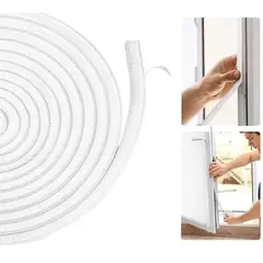 GENERICO - Tira Burlete Adhesivo para Puertas y Ventanas Blanco 5 Metros