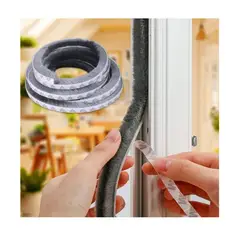 GENERICO - Tira Burlete Adhesivo para Puertas y Ventanas Gris 5 Metros