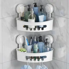 TAILI - Organizador de Ducha de Esquina Con Ventosa