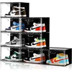 AMLLAS - Paquete de 8 Cajas de Zapatos Apilables