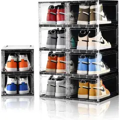 AMLLAS - Paquete de 10 Cajas de Zapatos Apilables