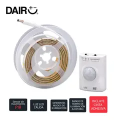 DAIRU - Cinta Led con Sensor De Movimiento 1 Metro