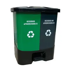 TRIPLE CLEAN - Contenedor de Basura Doble 10+10 Litros