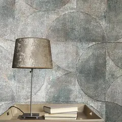 MARBURG - Papel De Colgadura Vintage Moderno 32821 Gris Metalizado Con Figuras