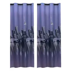 HOMETEX - Cortina Yr1765 Morada Ciudad