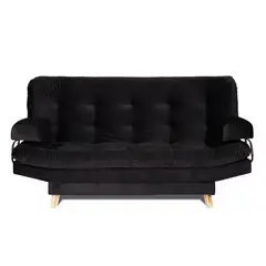 TODOTEJIDOS - Sofá Cama Valencia 180x84x85 Negro 3 puestos