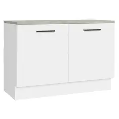 MADESA - Mueble de Cocina Bajo Agata 120 cm (con Encimera) Blanco