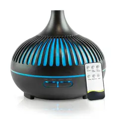 ENERGY PLUS - Difusor Aromas Con Control Luces Led 7 Colores Temporizador Madera