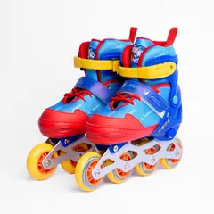 SONIC - Patines En Linea Aluminio Azul Rojo Ajustables 35-38
