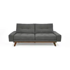 HOGAR VENECIA - Sofá Cama Reclinable Suiza 81x200x108 Tela Gris