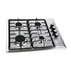 undefined - Estufa Empotrar Gas Natural 4 Puestos Acero 58.5 x 50.5 cm