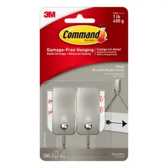 COMMAND - Gancho Small Niquel x2