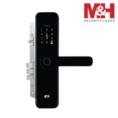 M&H SECURITY LOCKS - Cerradura Inteligente Negra 5 Tipos Apertura Hc321