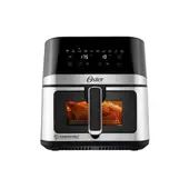 OSTER - Freidora de Aire Digital, Recubrimiento DiamondForce, con Ventana y Luz Interna, 7.5 Litros de Capacidad, con 10 Programas Automáticos
