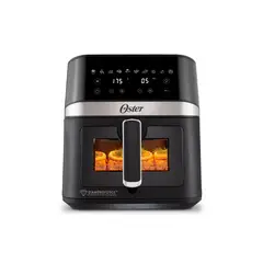 OSTER - Freidora de Aire Digital Recubrimiento DiamondForce, con Ventana y Luz Interna, 6 Litros de Capacidad, con 10 Programas Automáticos