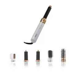 MERTEC - Cepillo Secador Multifuncional 5 En 1 Mt-019W Blanco