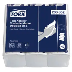 TORK - Toalla de Manos en Z Hoja Doble Blanca x3 Fajos