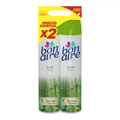BONAIRE - Ambientador Aerosol Spray 400 ml x2 Bambú