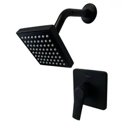 STRETTO - Grifería Ducha Monocontrol Modenna Negro Mate Con Regadera