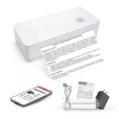 GENERICO - Impresora Térmica Inalámbrica Bluetooth Portátil A4 Eficaz