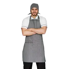 undefined - Uniforme Antifluido Cocina Camisa Blanca Pantalón Rayas Hombre S