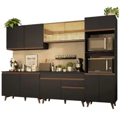 MADESA - Cocina Integral Reims 3.10m Negro/marrón 01