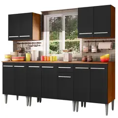 MADESA - Cocina Integral Emilly King 2.30m Marrón/negro 01