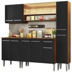 MADESA - Cocina Integral Emilly Sky 2.00m Marrón/negro 04