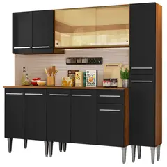 MADESA - Cocina Integral Emilly West 2.00m Marrón/negro 03