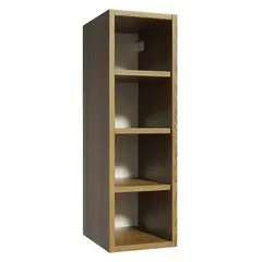MADESA - Mueble De Cocina Superior Porta Botellas Con 4 Nichos 20 Cm Marrón